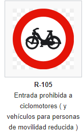 Entrada prohibida ciclomotores