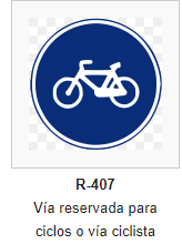 Via reservada ciclista